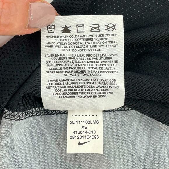 Nike Dri-Fit Athletic Racerback Tank - Black/White - Picture 6 of 7